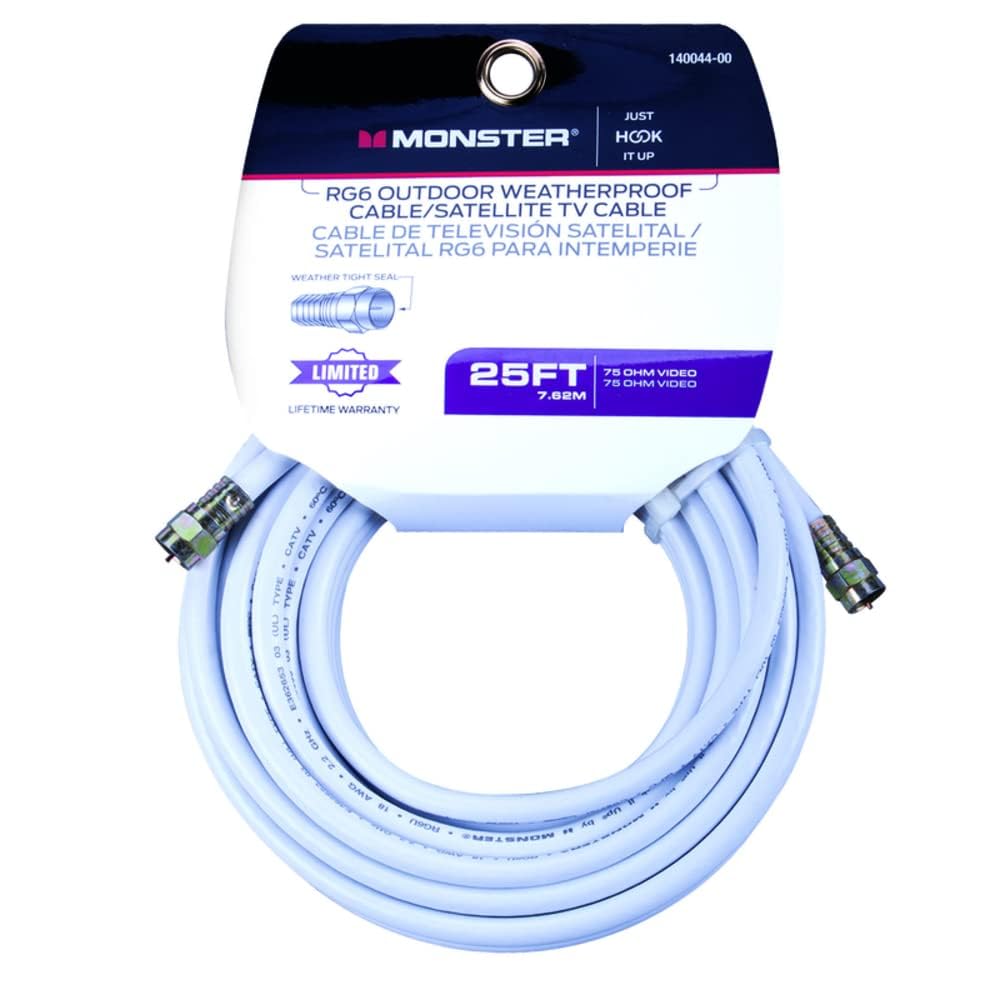 Amazon.com: Monster Cable Video Coaxial Cable Digital 75 Ohm 25
